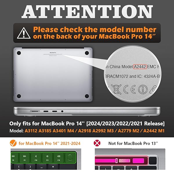 SEYMAC stock SEYMAC MacBook Pro 14 Inch Case with Shock Absorbing Protection Folding Stand and Mouse Pad Bag for Models A3112 A3185 A3401 A2918 A2992 2024 2021 Blue - View 3 of 8