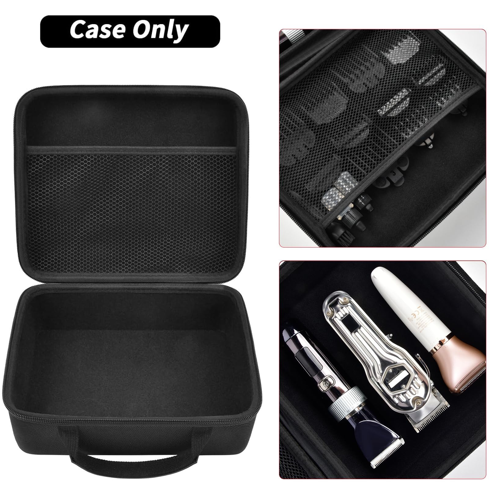 Barber Accessories Bag for Hair Clippers and Supplies, Men's Trimmer Tool Organizer, Portable Clipper Storage Holder for Hair cutting, Guard Grooming - View 3 of 7