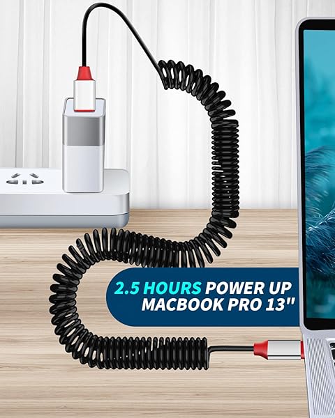 AICase AICase Coiled USB-C to Lightning Cable for Apple CarPlay PD Charging for iPhone 14 13 12 11 X XS XR 8 Plus and AirPods Pro - View 5 of 8