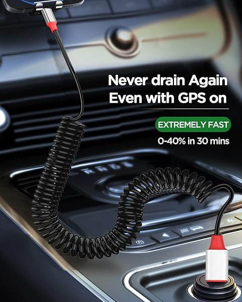 AICase AICase Coiled USB-C to Lightning Cable for Apple CarPlay PD Charging for iPhone 14 13 12 11 X XS XR 8 Plus and AirPods Pro - View 7 of 8