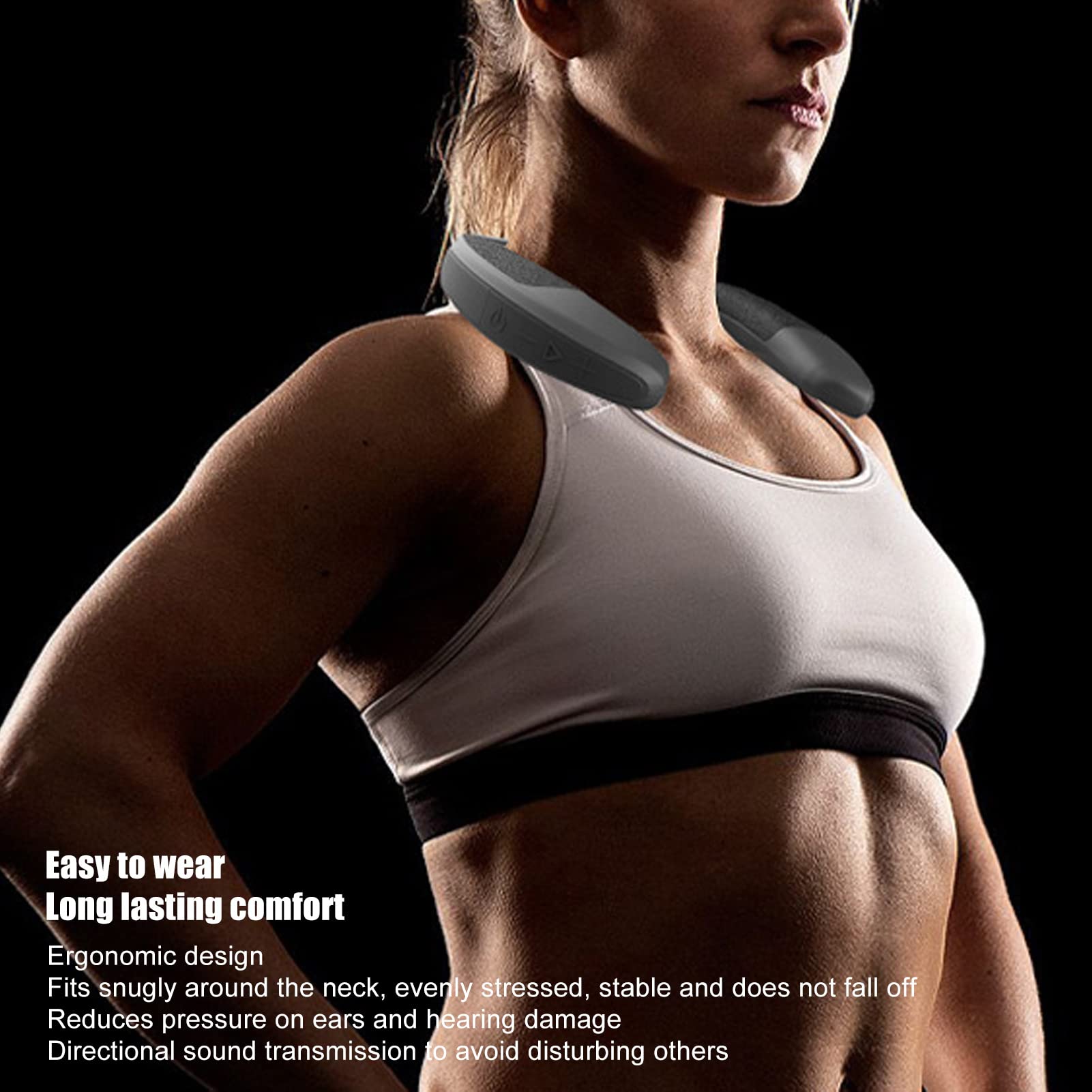 Yoidesu Yoidesu Neckband Portable Bluetooth Speakers Lightweight 3D Stereo Surround Sound Wearable Speaker for Outdoor Cycling and Hands-Free Calling - View 4 of 9