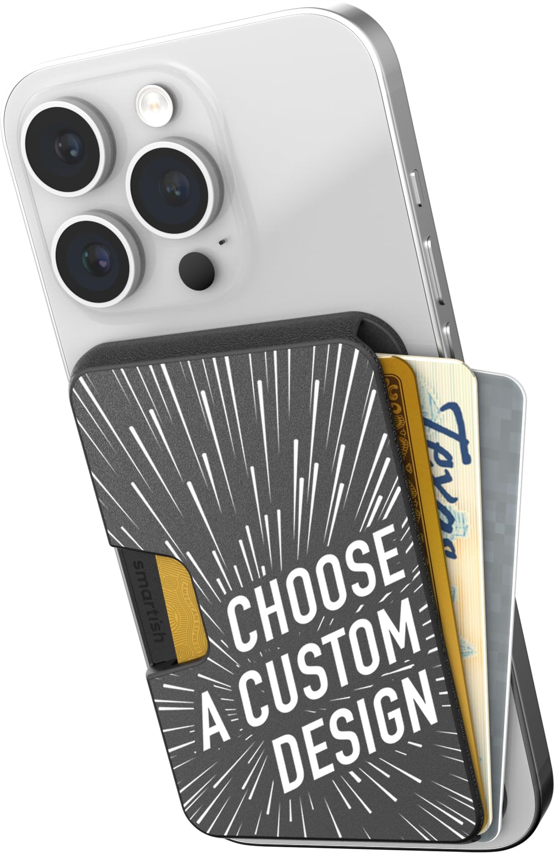 Smartish Wallet for MagSafe iPhones - Side Hustle - Slim Detachable Magnetic Card Holder for Apple iPhone 17 16 15 14 13 12 13 12 Models - Secret Menu