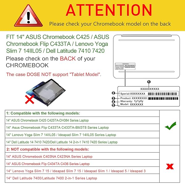 FINTIE Fintie Premium PU Leather Sleeve Case for 14 Inch ASUS Chromebook Flip C433TA Lenovo Yoga Slim 7 Dell Latitude Glittering Marble Design - View 4 of 9