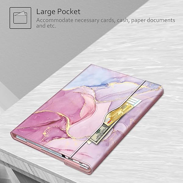 FINTIE Fintie Premium PU Leather Sleeve Case for 14 Inch ASUS Chromebook Flip C433TA Lenovo Yoga Slim 7 Dell Latitude Glittering Marble Design - View 8 of 9