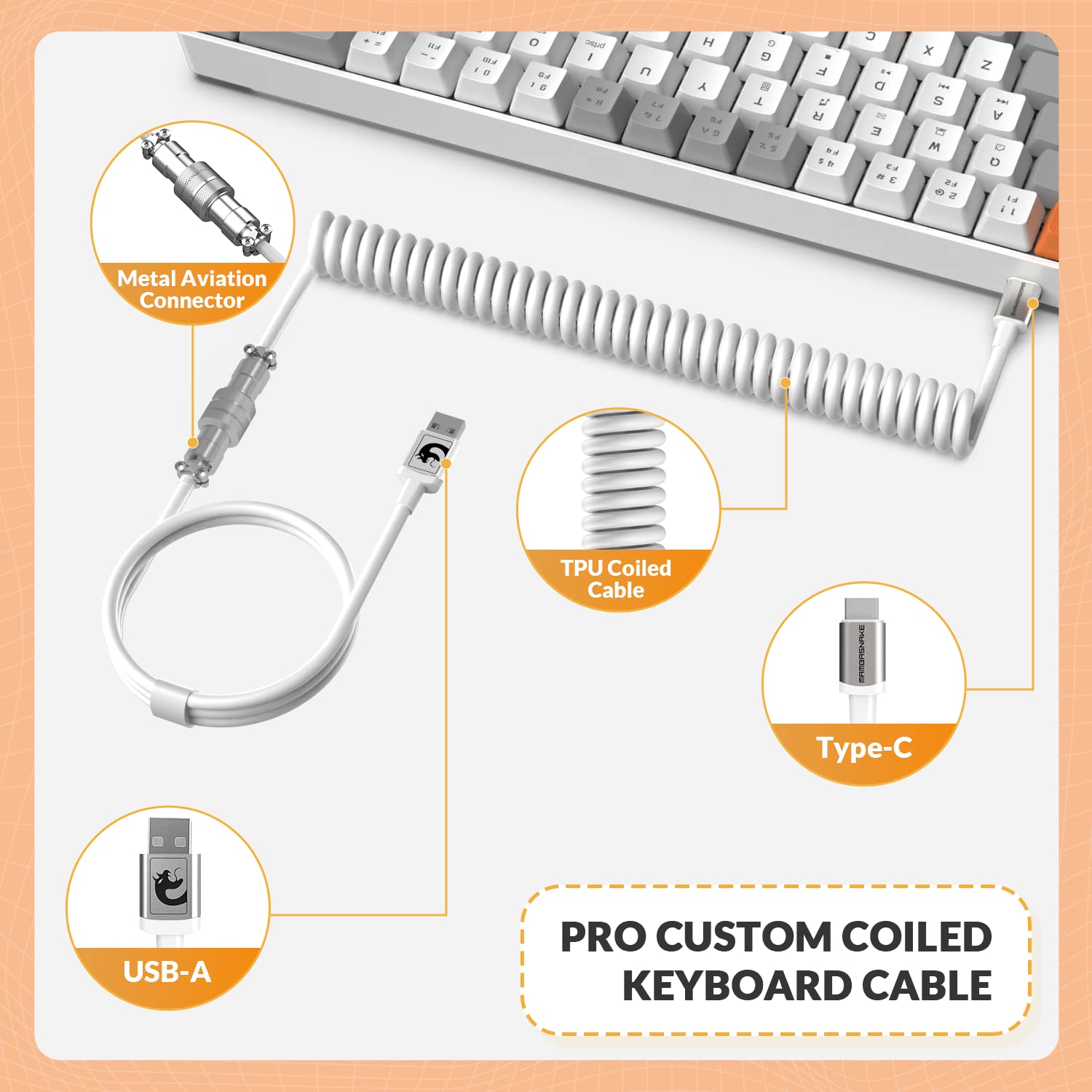 ZIYOU LANG RK-T8 Wired 65% Mechanical Gaming Keyboard with RGB LED Backlit Anti-ghosting TKL Mini 68 Key Custom Coiled C to A Cable Linear Red Switch - View 6 of 8