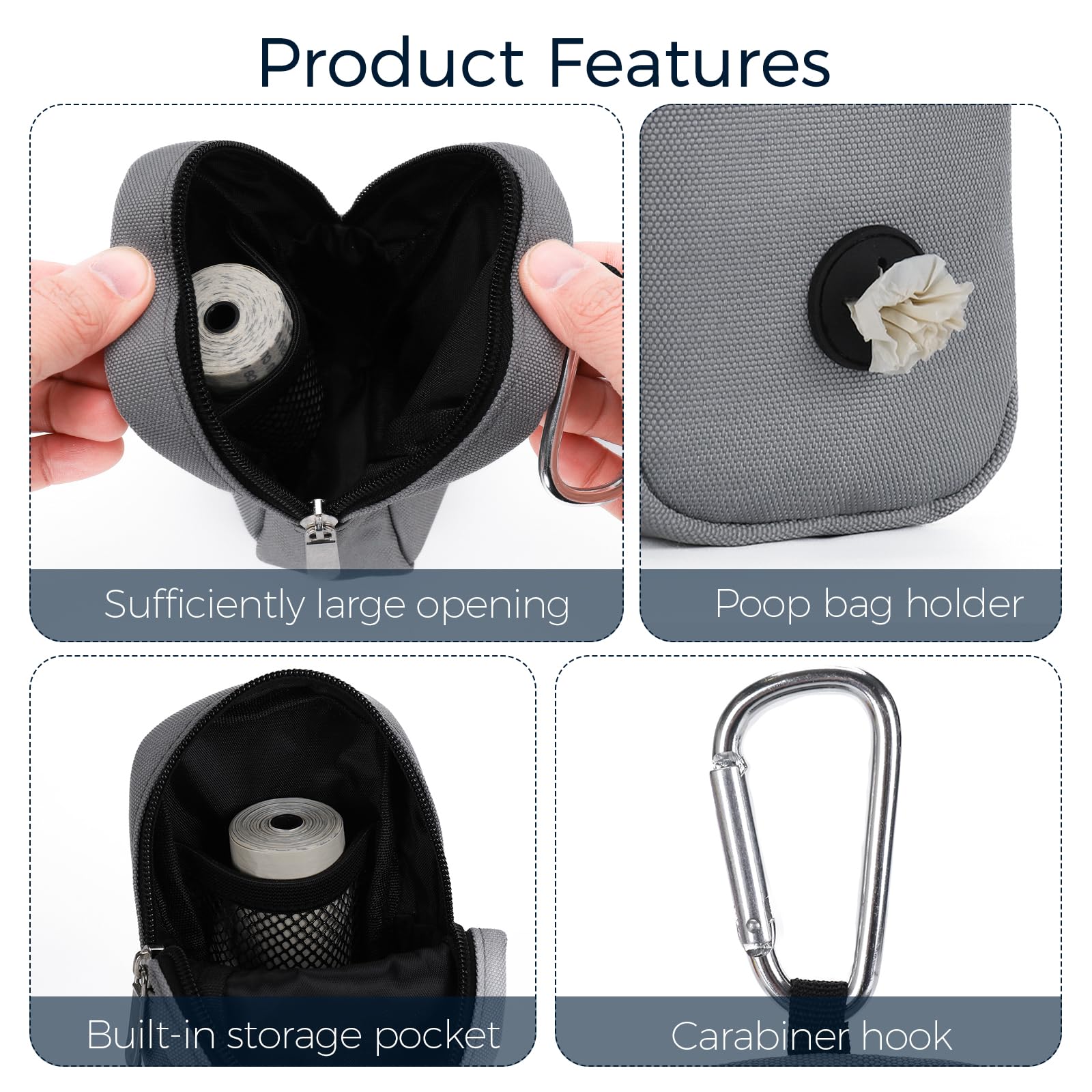 COOWONE COOWONE Dog Treat Pouch with Clip Waterproof Hands-free Training Bag for Small Dogs Perfect for Pet Training and Treat Storage - View 3 of 7