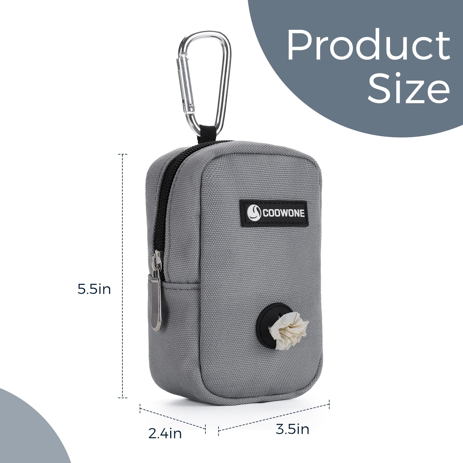 COOWONE COOWONE Dog Treat Pouch with Clip Waterproof Hands-free Training Bag for Small Dogs Perfect for Pet Training and Treat Storage - View 5 of 7