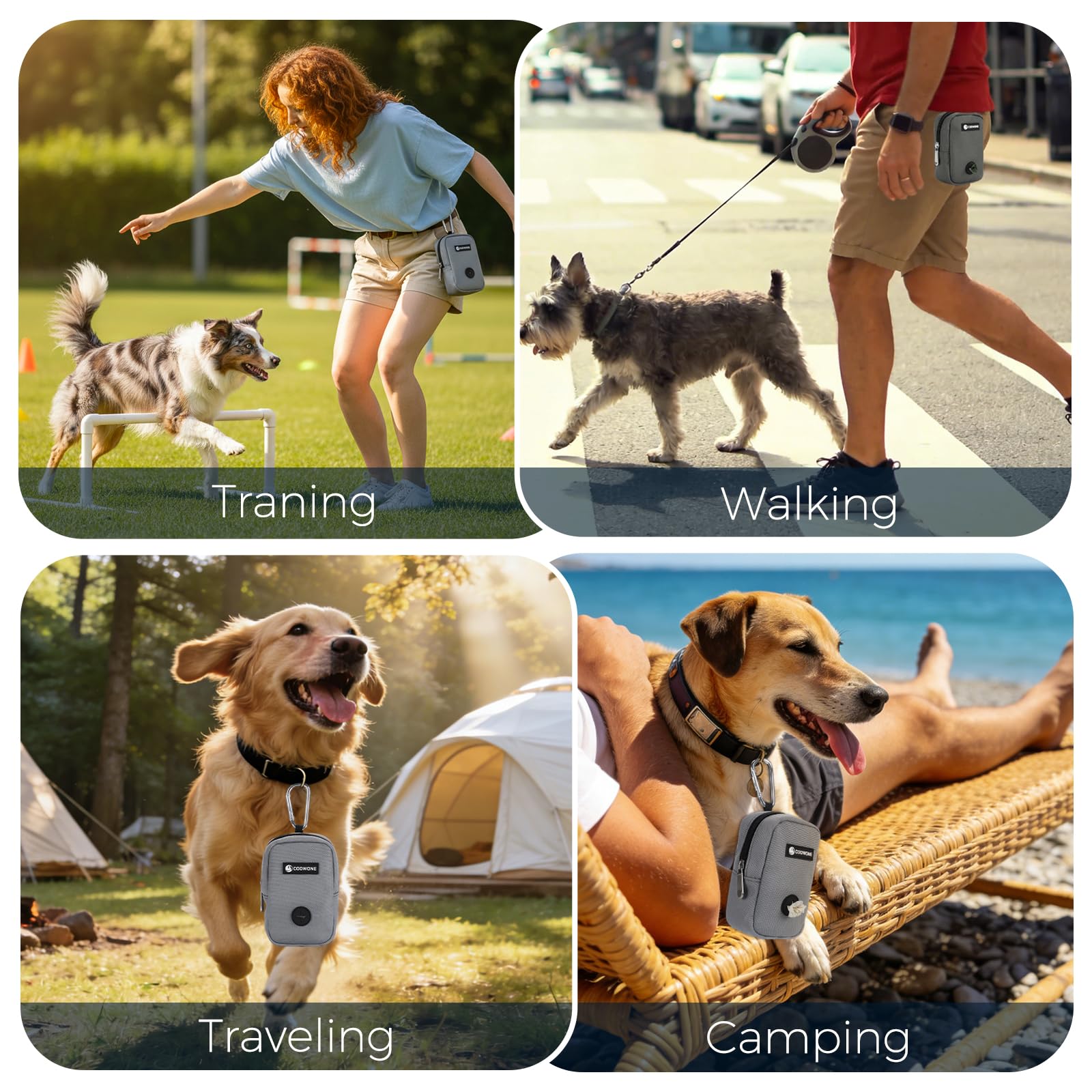 COOWONE COOWONE Dog Treat Pouch with Clip Waterproof Hands-free Training Bag for Small Dogs Perfect for Pet Training and Treat Storage - View 7 of 7