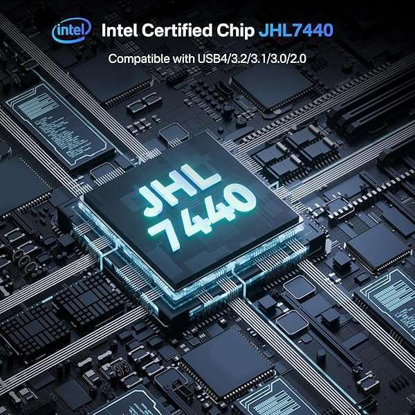 FREEGENE ACASIS 40Gbps M.2 NVMe SSD Enclosure TBU 405 for M1/M2 Pro/Max - USB4/3.2 Compatible, Supports 2280 B+M M-Key SSDs - View 4 of 10