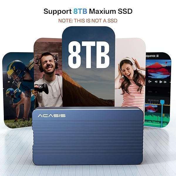 FREEGENE ACASIS 40Gbps M.2 NVMe SSD Enclosure TBU 405 for M1/M2 Pro/Max - USB4/3.2 Compatible, Supports 2280 B+M M-Key SSDs - View 6 of 10