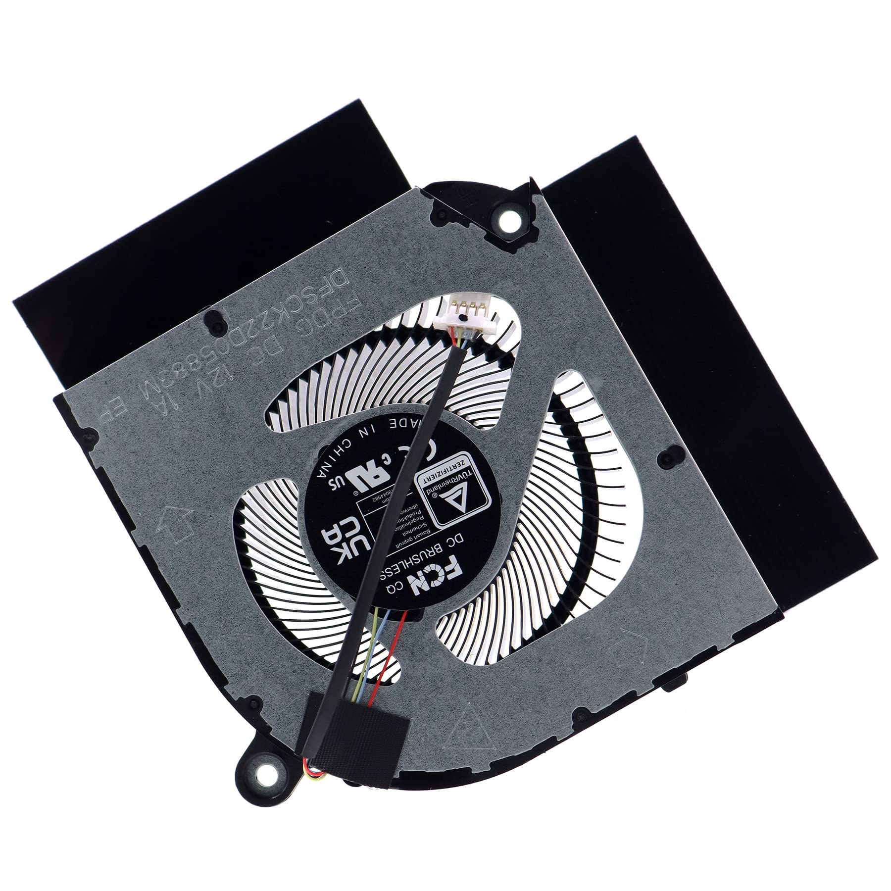 Deal4GO 12V 1A GPU Cooling Fan DFSCK22D05883M Replacement for Acer Nitro 5 AN515 58 AN517 55 AN515 46 N22C1 AN515 58 51R3 - View 2 of 3