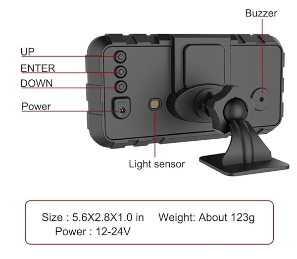 kingneed Kingneed C3012 HUD Speedometer & Odometer - Universal GPS Display for Cars, Trucks & Buses - View 4 of 7
