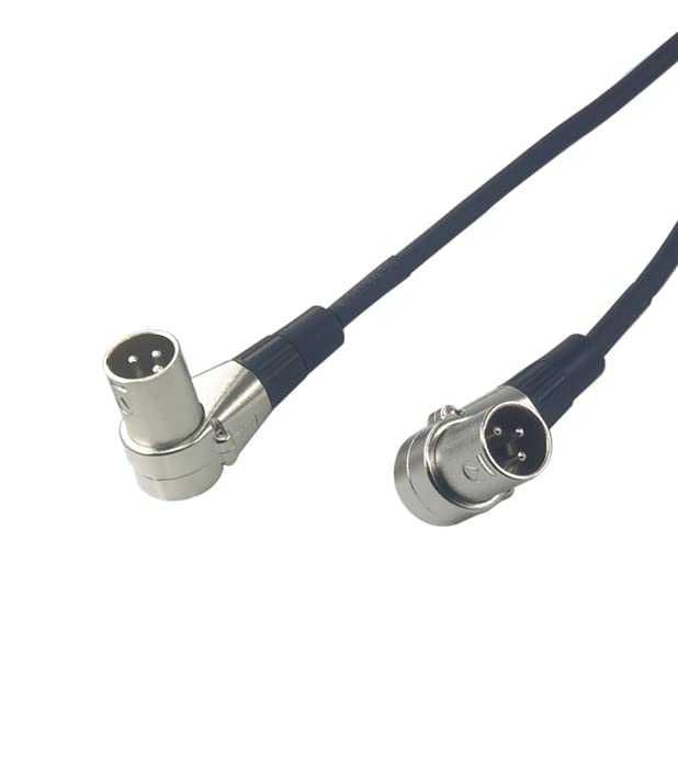 WJSTN Right-Angle Male to Straight Female XLR Plug Cable, Right Angle Adapter 2 Pack - View 5 of 5