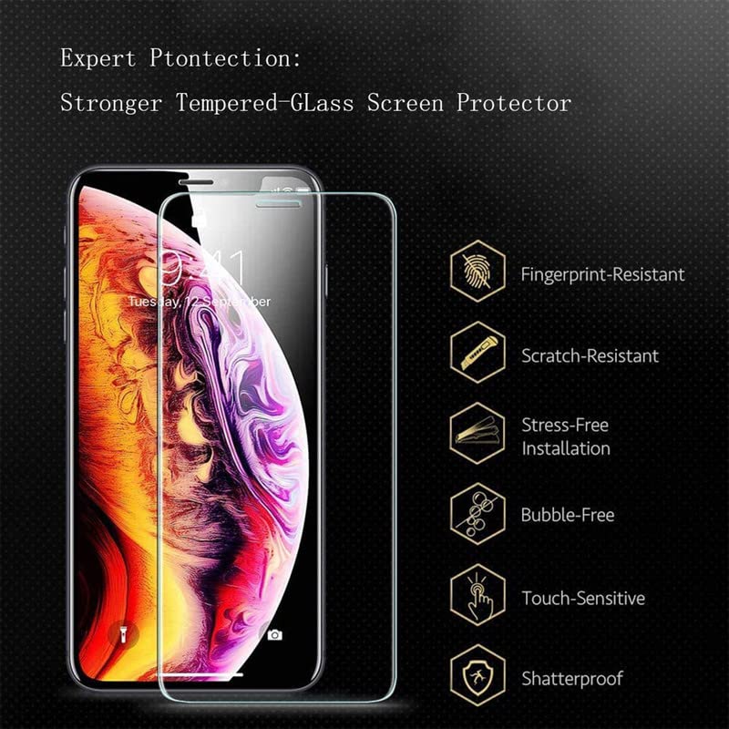 HGJTF Phone Case for AGM H5 Pro (6.52") with [3 X Tempered Glass Screen Protector], Ultra-thin Soft Silicone Bumper Shell Shockproof TPU Black Cover - View 8 of 9