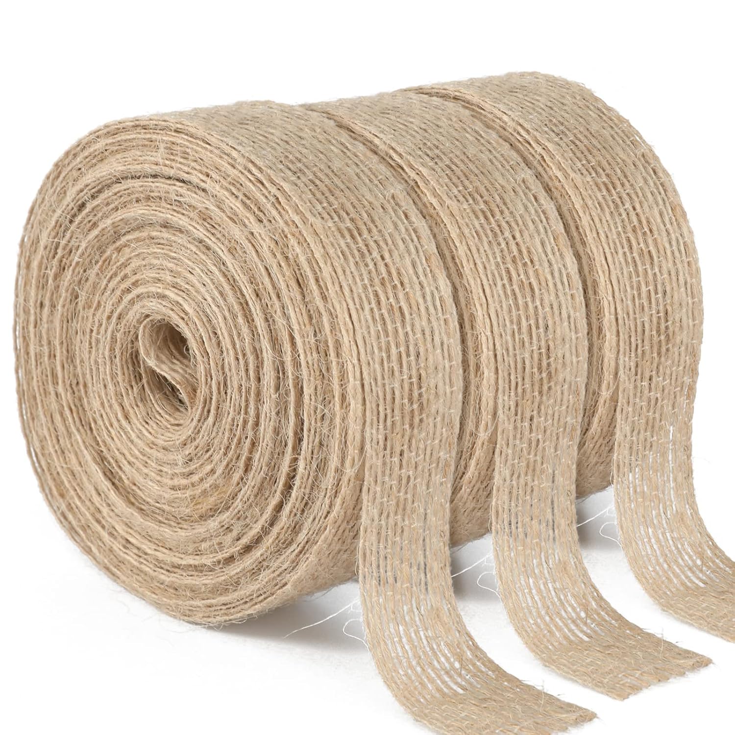 joycraft Joycraft 33 Yards Jute Burlap Fabric Ribbon Brown Premium Craft Ribbon for Bows Wreaths Weddings Gifts Parties Home Decor DIY Craft