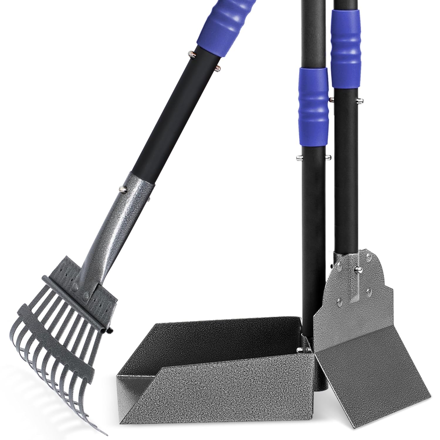 Heeyoo Heeyoo Dog Pooper Scooper Set with Adjustable Stainless Handles for Easy Pet Waste Removal and Cleanup