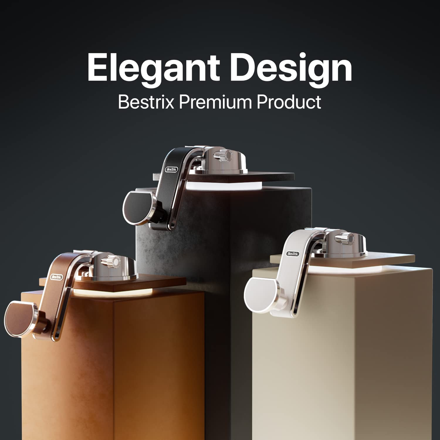 Bestrix Premium Magnetic Phone Mount for Car Car Phone Holder Mount [Powerful Magnets and Upgraded Suction] Fits All Cars, Installs in Seconds Holds - View 6 of 6