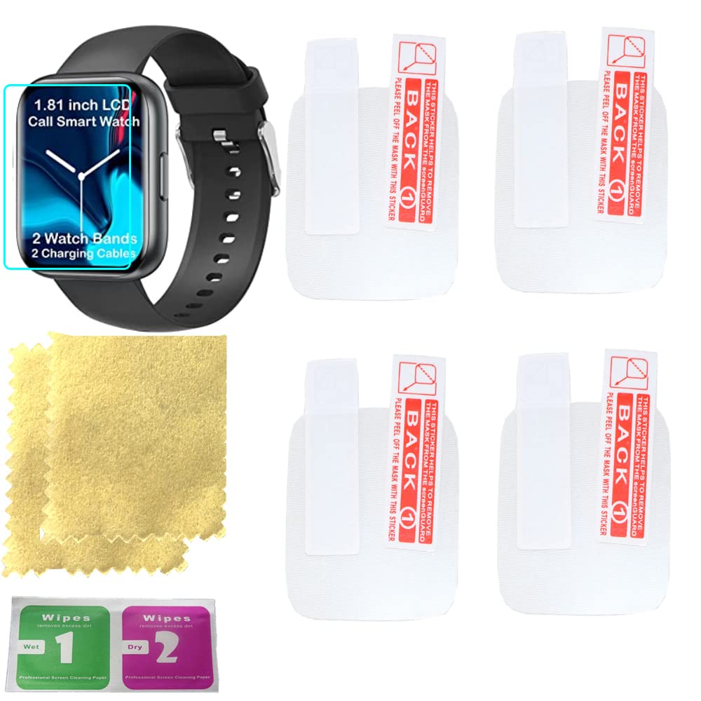 RAEWSTCO Octelect 1.8 Smart Watch Protector - 4PCS Pack for Ultimate Screen Protection