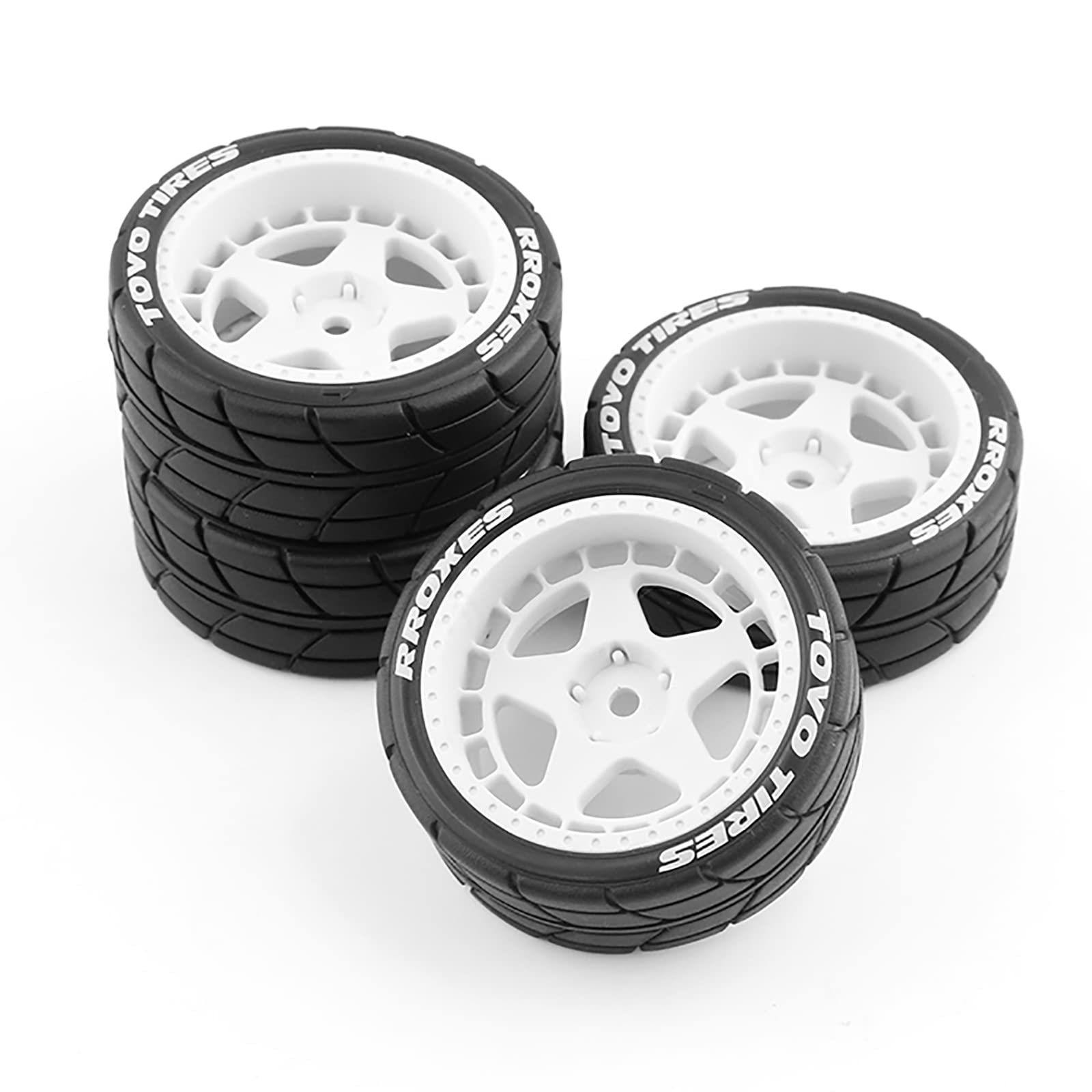 LICHIFIT 4pcs 1set Drift Wheel Hub Tire RC Tyres for HPI for KYOSHO for Tamiya 1:10WRC TT02 XV01 RC Car Modification Upgrade Parts