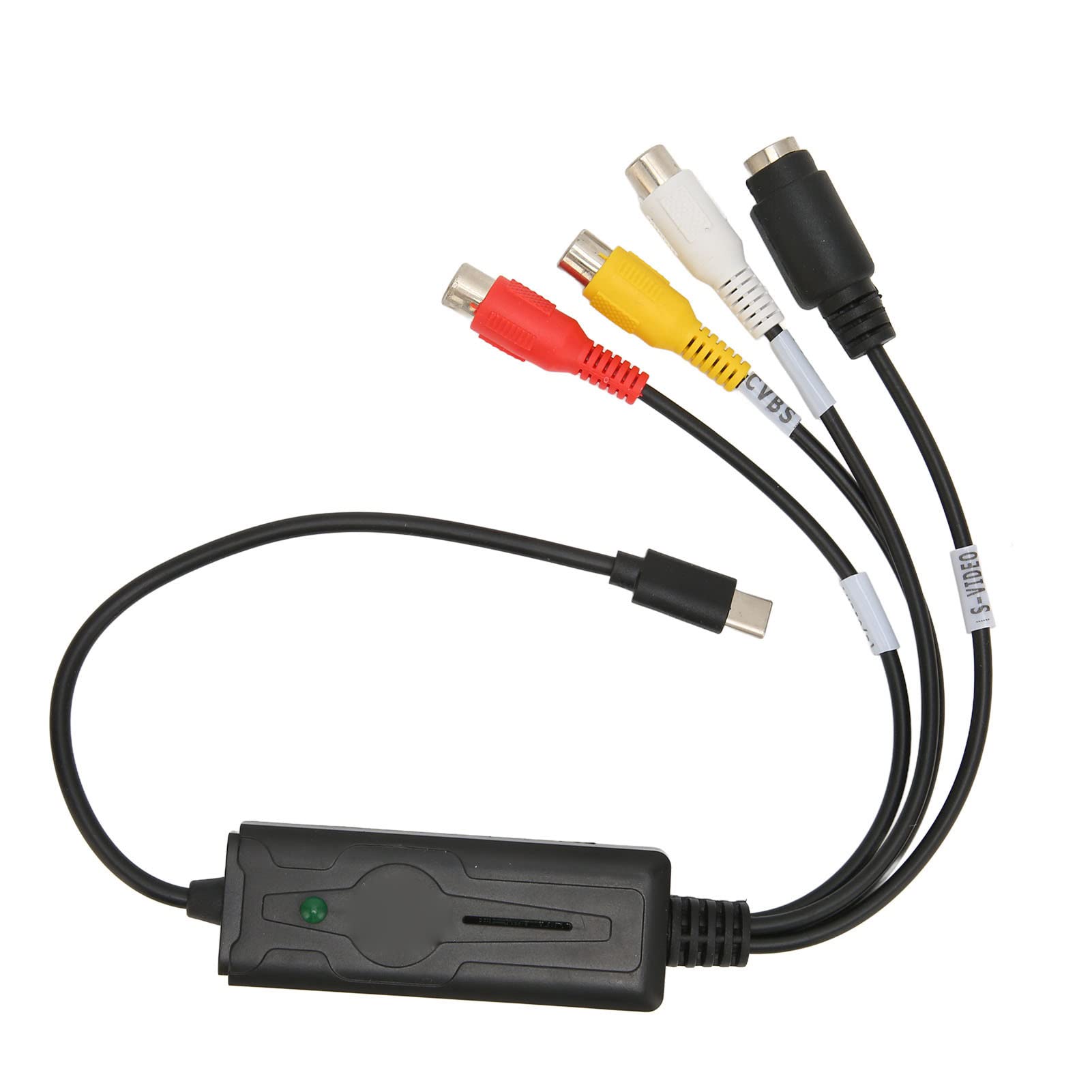 PUSOKEI PUSOKEI USB-C Audio Video Capture Card USB Converter Adapter for AV S Video Input NTSC PAL Compatible with PC and Mac - View 9 of 9