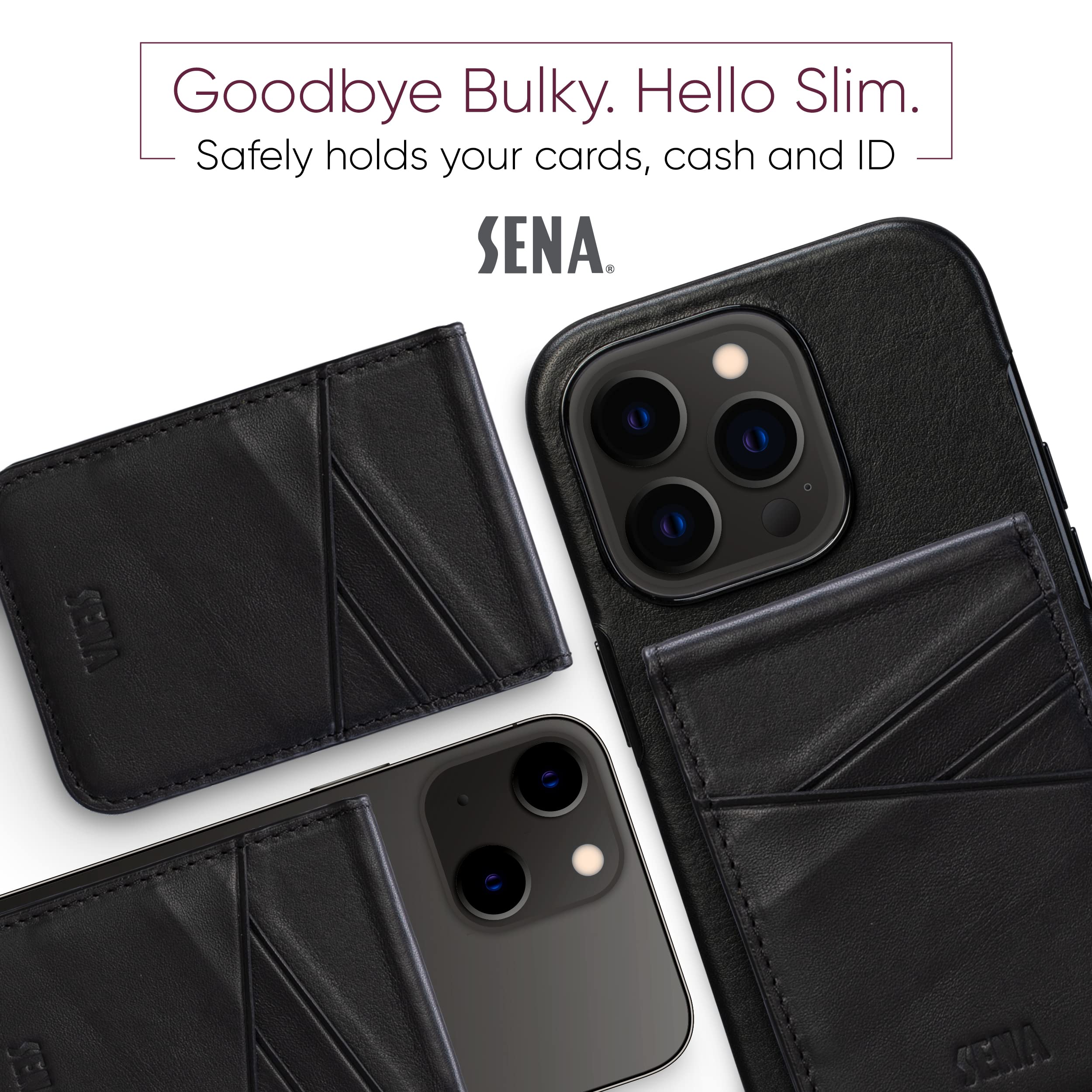 SENA MagSafe Wallet Phone Stand, Apple MagSafe Wallet Stand Attachment for Apple iPhone 12 13 14 Pro Max Max Pro, iPhone Leather Wallet Stand with - View 5 of 7