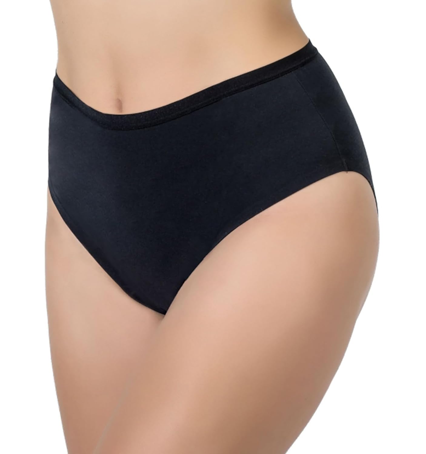 AIRCUTE AIRCUTE Washable Incontinence Underwear for Women Leak Proof Absorbent Cotton Panties Black Large 60ML 1 Pack