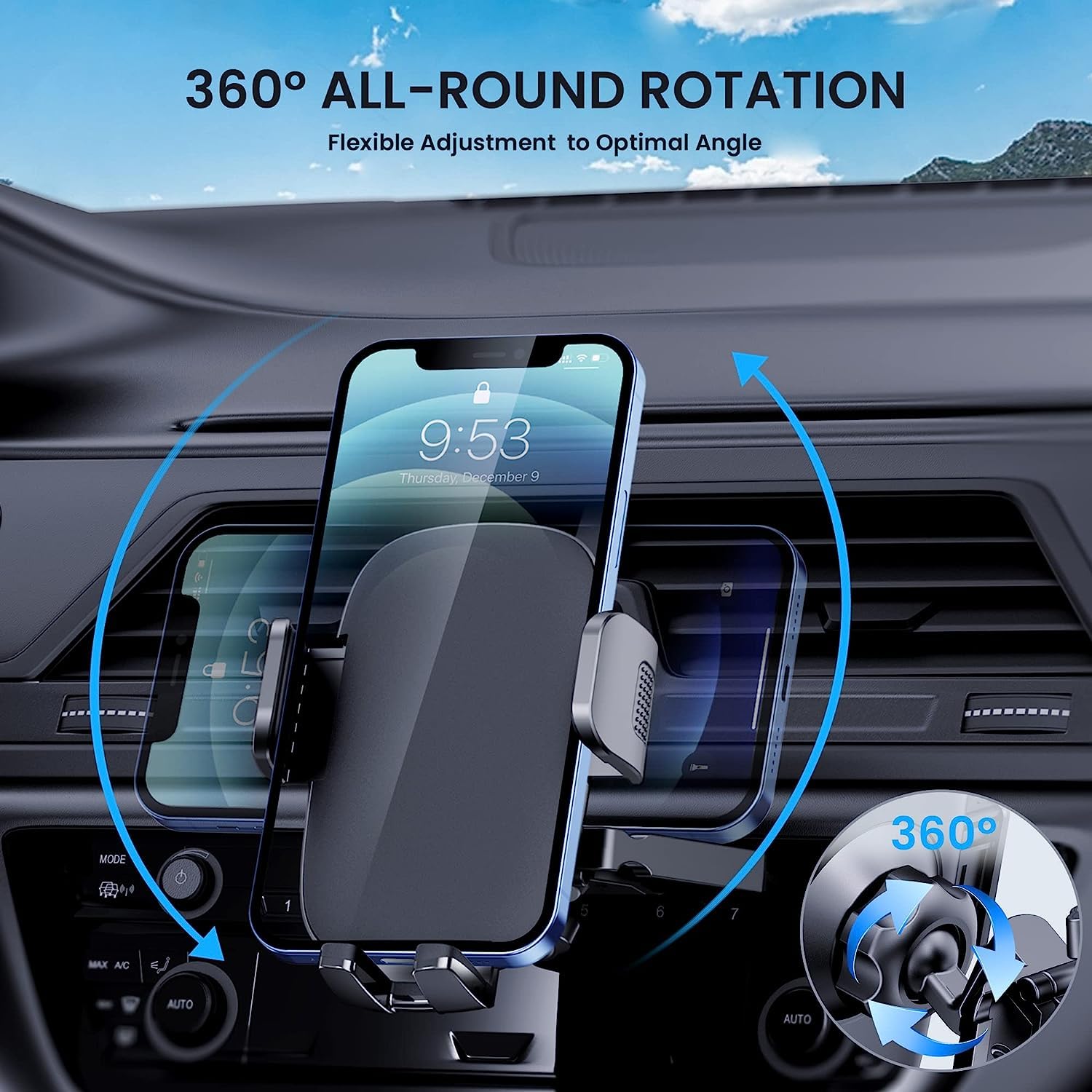TICILFO Phone Mount for Car Phone Holder Mount Upgraded Metal CD Slot Phone Holder Car Cell Phone Holder Thick Cases Friendly iPhone Holder for Car - View 8 of 9