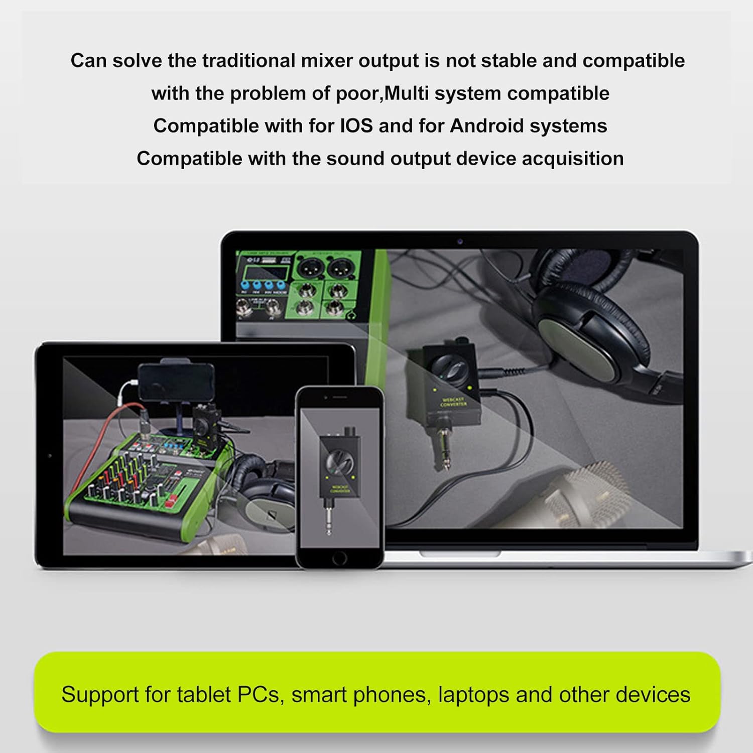 Pomya Pomya External Sound Card Portable Multifunctional Adapter for Live Recording Computer Games and Streaming - View 3 of 9