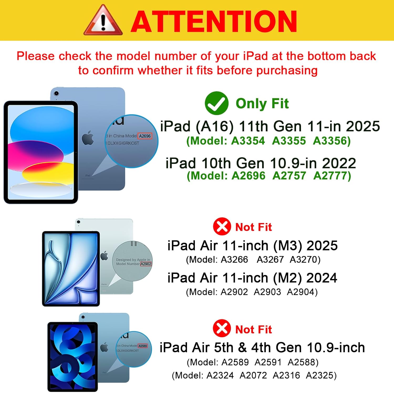 ProCase ProCase Slim Smart Cover for iPad 11th Generation 11 Inch and 10th Generation 10.9 Inch Red Translucent Hard Shell Case with Touch ID Support - View 2 of 9