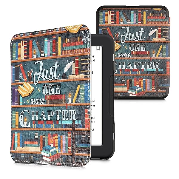 KWMobile Case for Barnes & Noble Nook Glowlight 4/4e - Colorful Library Motto eReader Cover