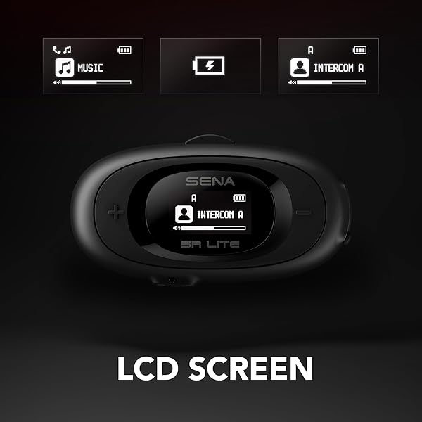 SENA Sena 5R LITE Bluetooth Intercom Headset for Motorcycles - HD Two-Way Communication, Black - View 6 of 7