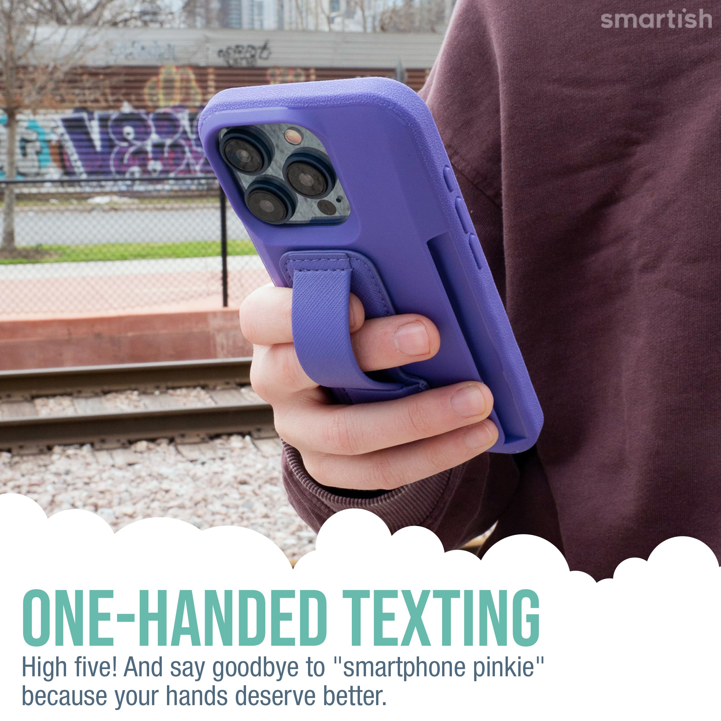 Smartish Smartish Phone Grip Loop - Prop Tart - Pop Out Finger Strap and Holder with Kick Stand [Compatible with All iPhone and Android Phones] - You're Just - View 2 of 7