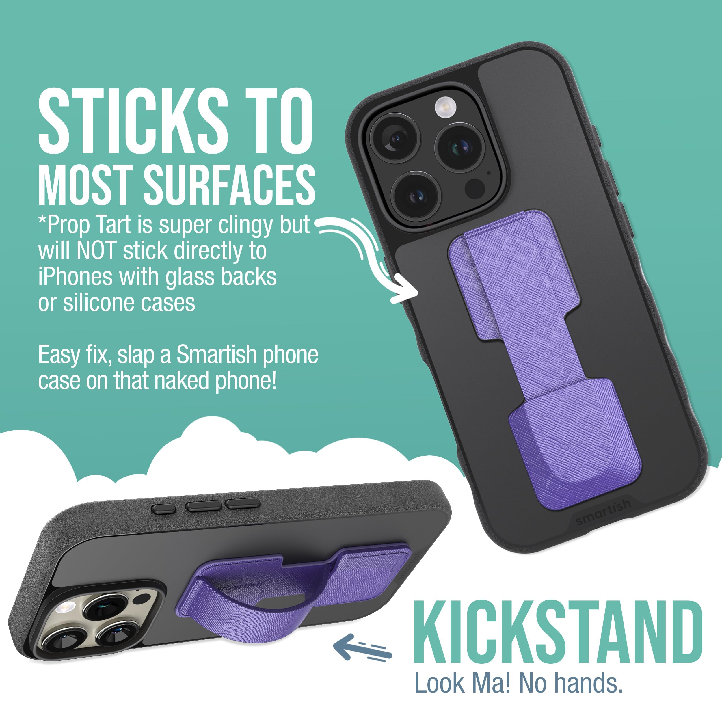 Smartish Smartish Phone Grip Loop - Prop Tart - Pop Out Finger Strap and Holder with Kick Stand [Compatible with All iPhone and Android Phones] - You're Just - View 5 of 7