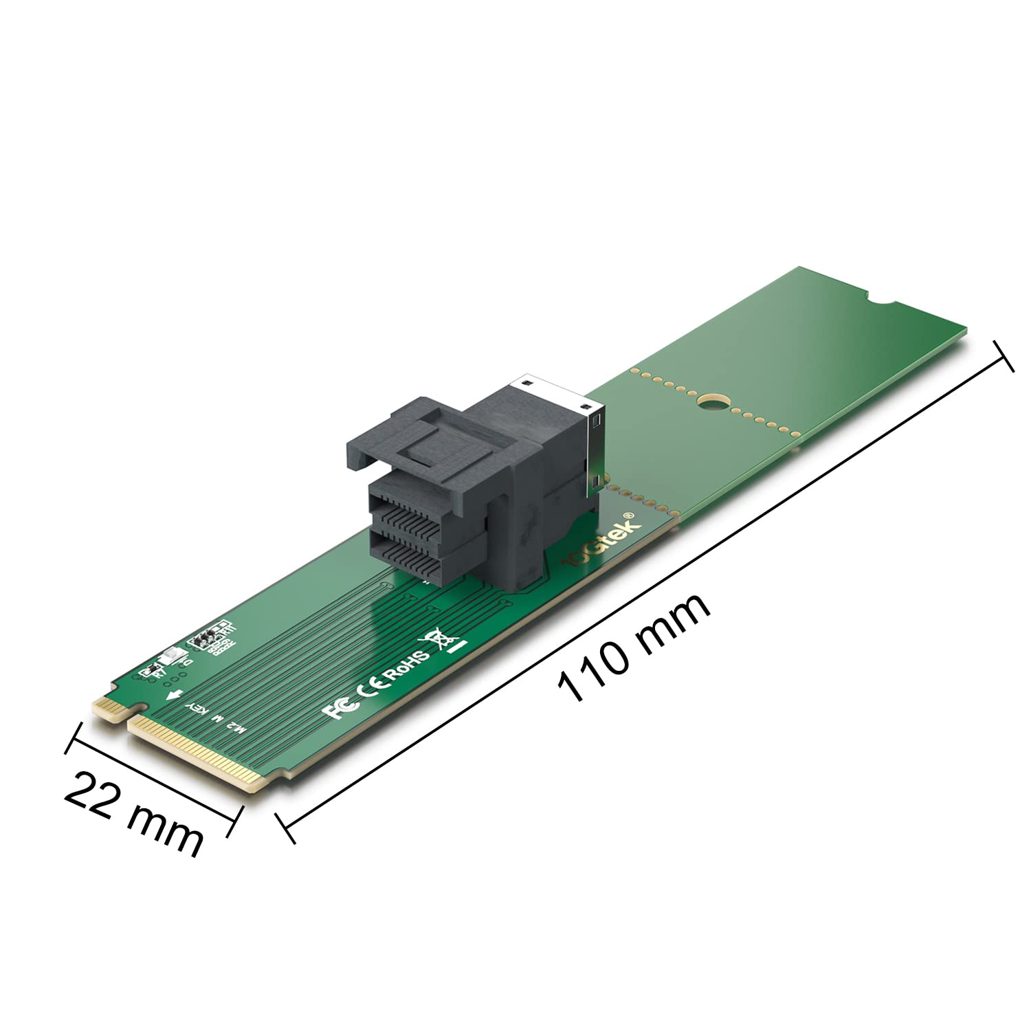 10Gtek 10Gtek M2 M Key to SFF8643 Adapter PCIe 30 x4 Interface for High Speed NVMe SSD Connectivity in U2 Storage Systems - View 4 of 4