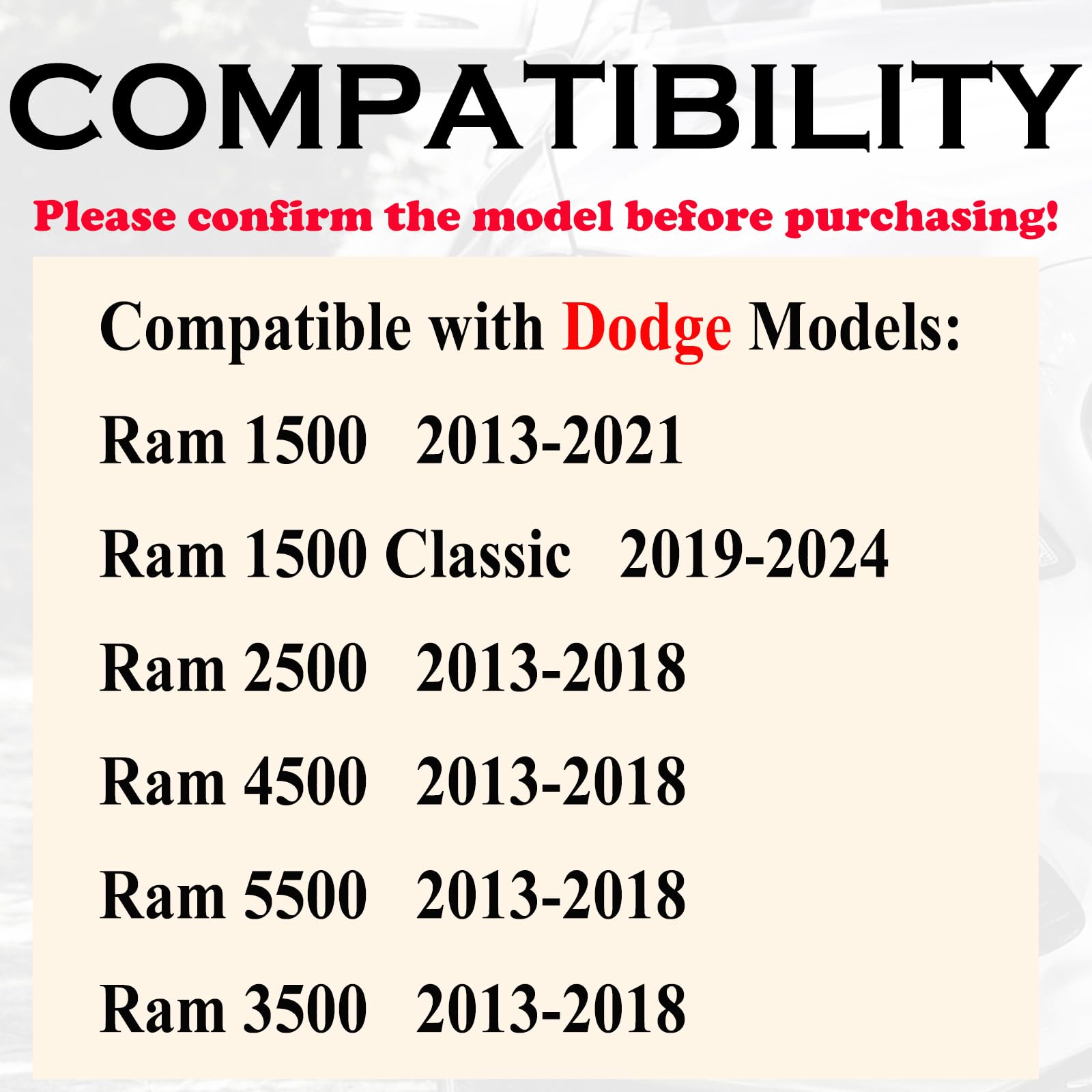SUPALAND Key Fob FOBIK Keyless Entry Remote Start Control Replacement Fits for Dodge Ram 1500 2500 3500 HD 2013 2014 2015 2016 2017 2018 2019 2020 - View 2 of 8