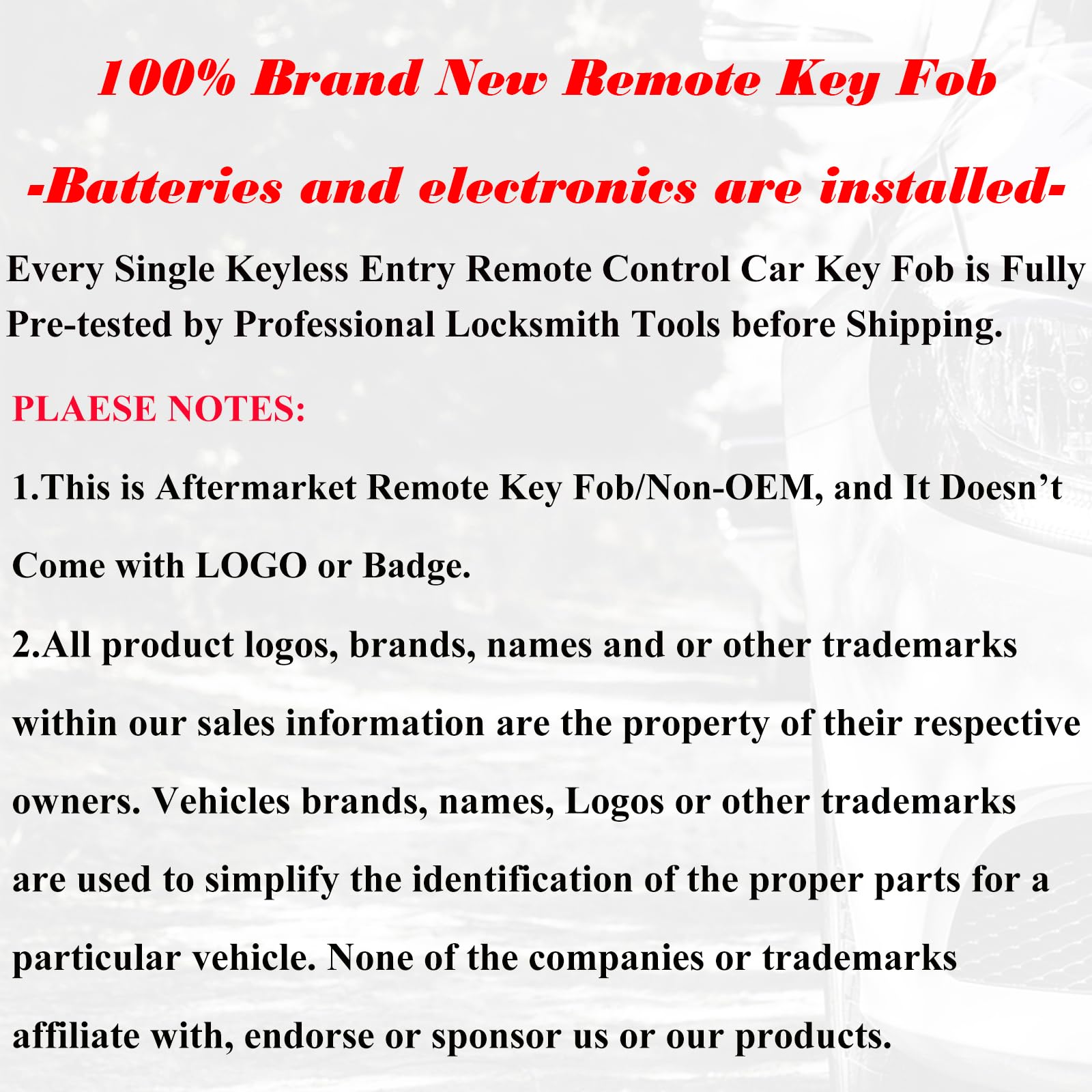 SUPALAND Key Fob FOBIK Keyless Entry Remote Start Control Replacement Fits for Dodge Ram 1500 2500 3500 HD 2013 2014 2015 2016 2017 2018 2019 2020 - View 5 of 8