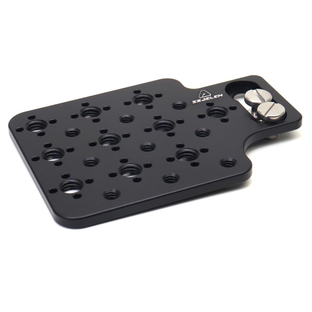 SZJELEN 3/8 Inch Screws Camera Extension Side Universal Small Plate Compatible with All Camera Models Black
