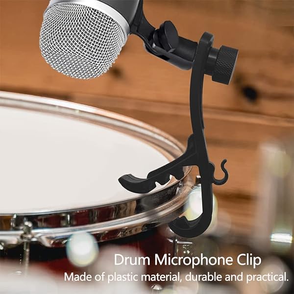Watris Veiyi Drum Microphone Clip Set 4Pcs Shockproof Mounts for Secure Drum Rim Mic Clamps Musical Instrument Supplies - View 3 of 9