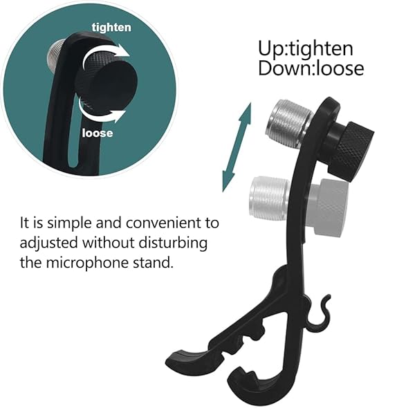 Watris Veiyi Drum Microphone Clip Set 4Pcs Shockproof Mounts for Secure Drum Rim Mic Clamps Musical Instrument Supplies - View 6 of 9