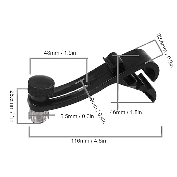 Watris Veiyi Drum Microphone Clip Set 4Pcs Shockproof Mounts for Secure Drum Rim Mic Clamps Musical Instrument Supplies - View 8 of 9