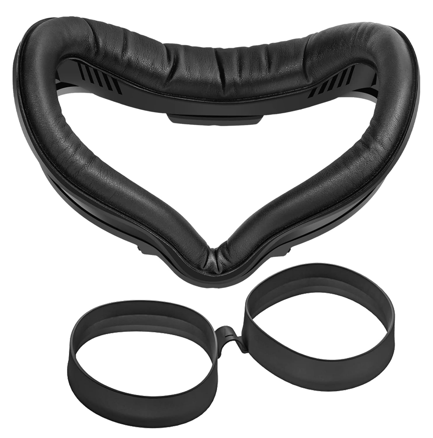 SUPERUS SUPERUS Face Cover Pad and Glasses Spacer for Oculus Meta Quest 2 Accessories Enhanced Comfort and Scratch Prevention for VR Lenses Black