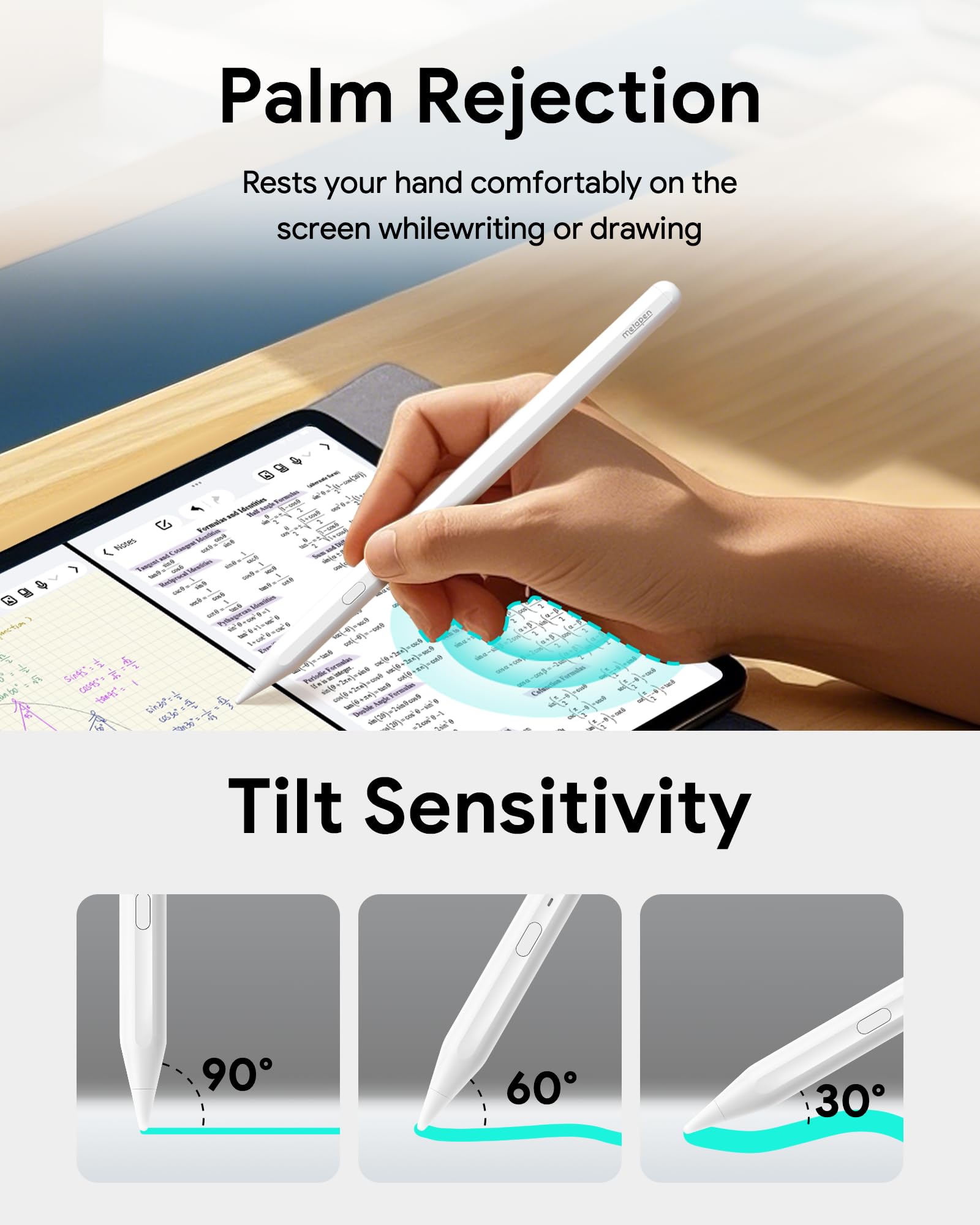 metapen Metapen Pencil A11 for iPad 6th to 11th Gen Bluetooth Stylus Pen with Quick Button and Fast Charge for Apple Devices 2018 to 2024 - View 7 of 8