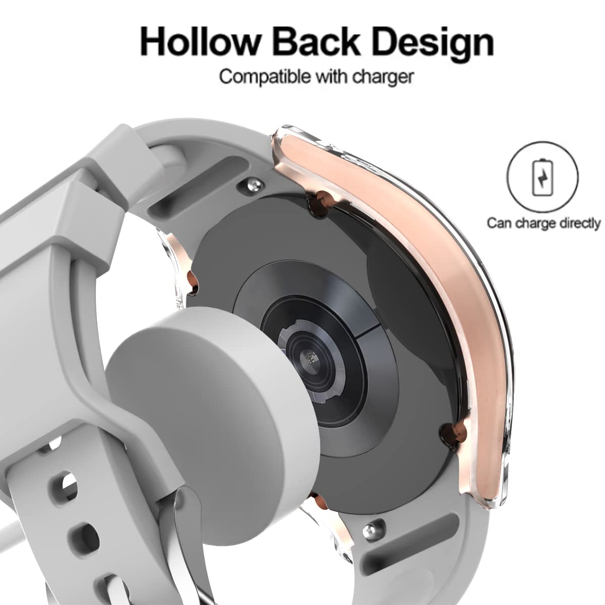 6pack Compatible with Samsung Galaxy Watch 5 Pro Case 2022, Soft TPU Plated All Around Scratch-Proof Screen Protector Case Cover for Galaxy Watch 5 - View 5 of 8