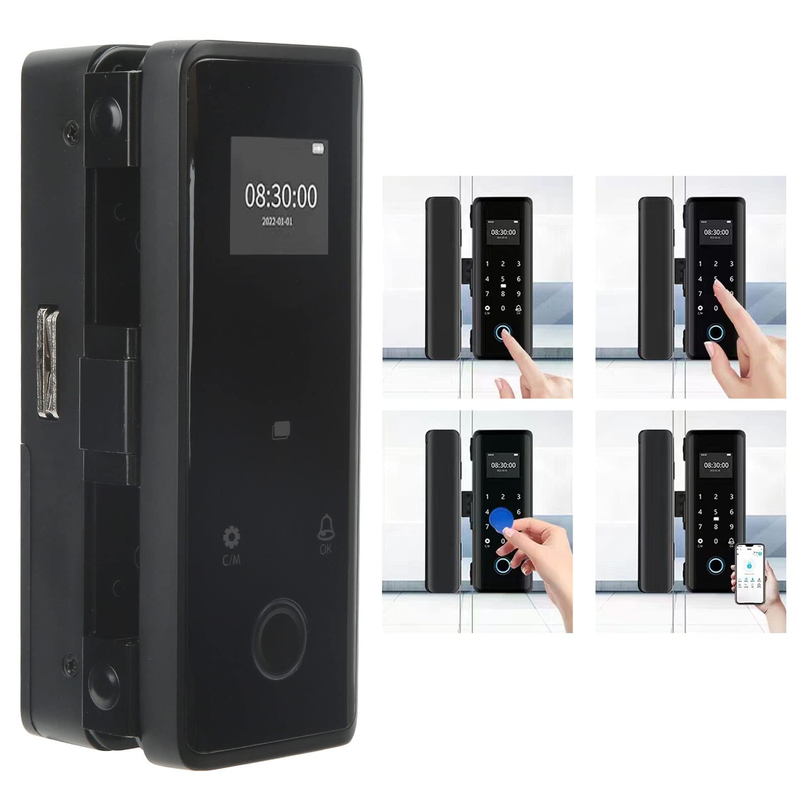 Dioche Smart Lock Keyless Entry Deadbolt Electronic Digital Glass Door Lock with Fingerprint and Password Entry Touchscreen Keypad for Office - View 6 of 9