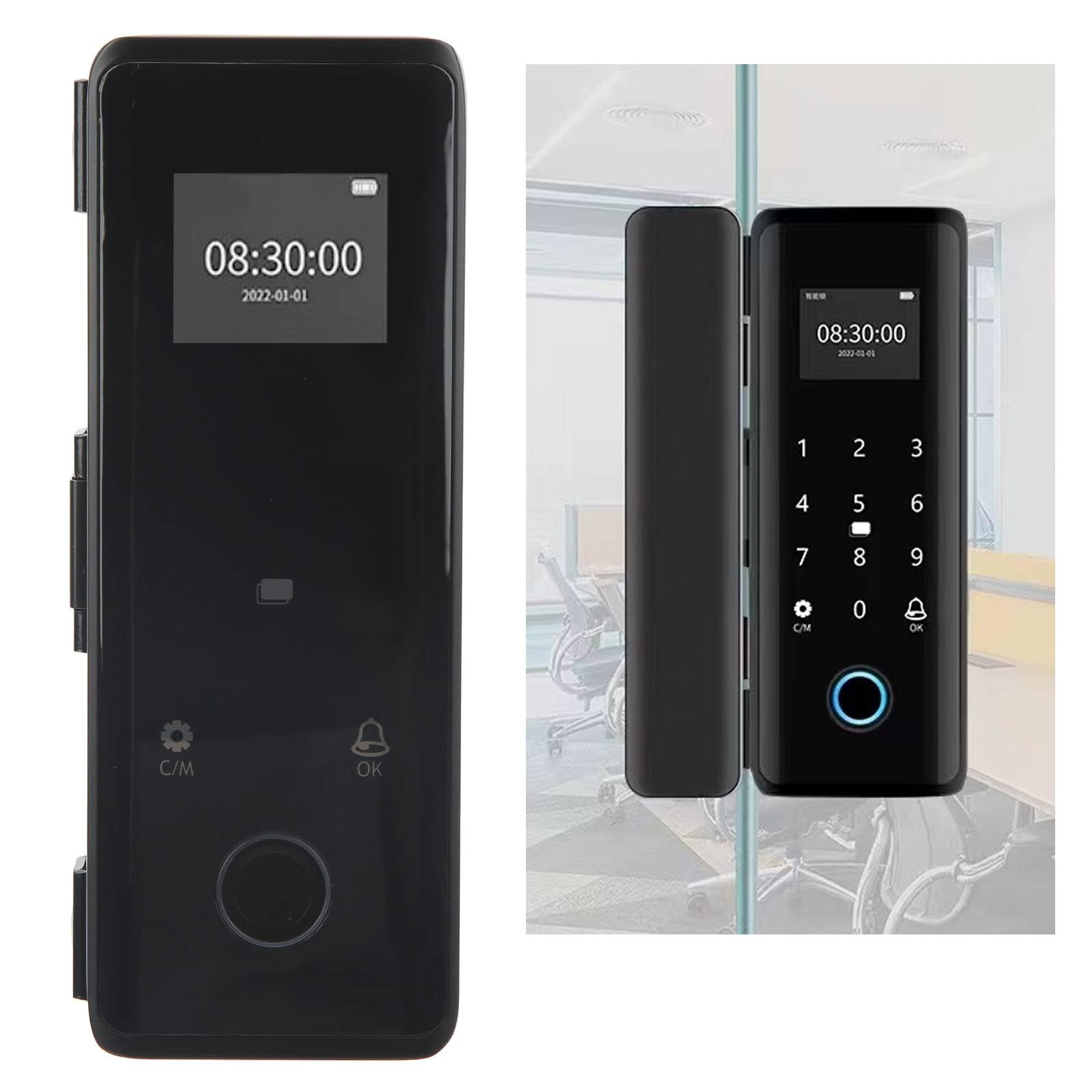 Dioche Smart Lock Keyless Entry Deadbolt Electronic Digital Glass Door Lock with Fingerprint and Password Entry Touchscreen Keypad for Office - View 8 of 9