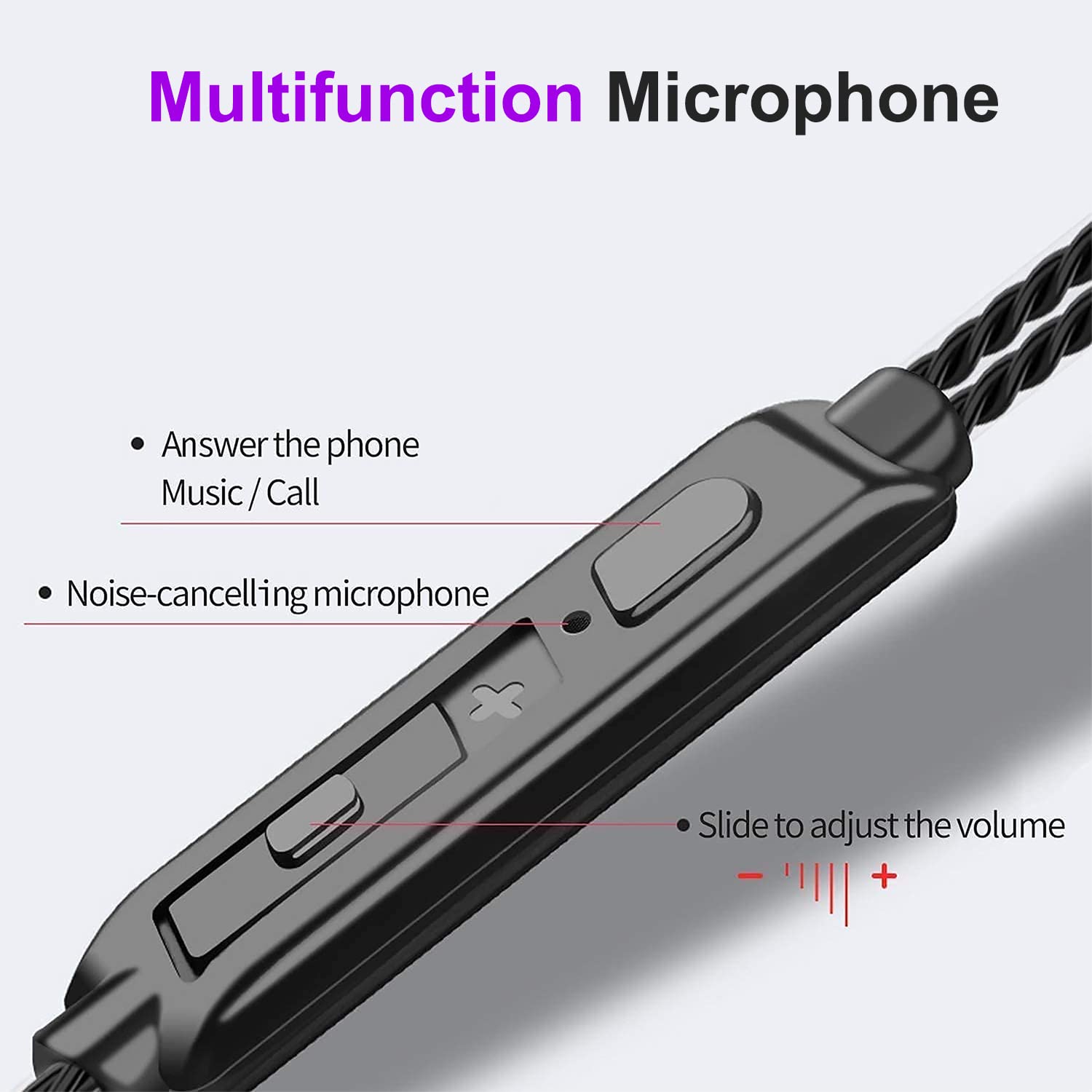 Earbuds Wired with Microphone Pack of 6, in-Ear Headphones,Noise Isolating,Powerful Heavy Bass, Earphones Compatible with iPhone, iPod, iPad, MP3, - View 3 of 6