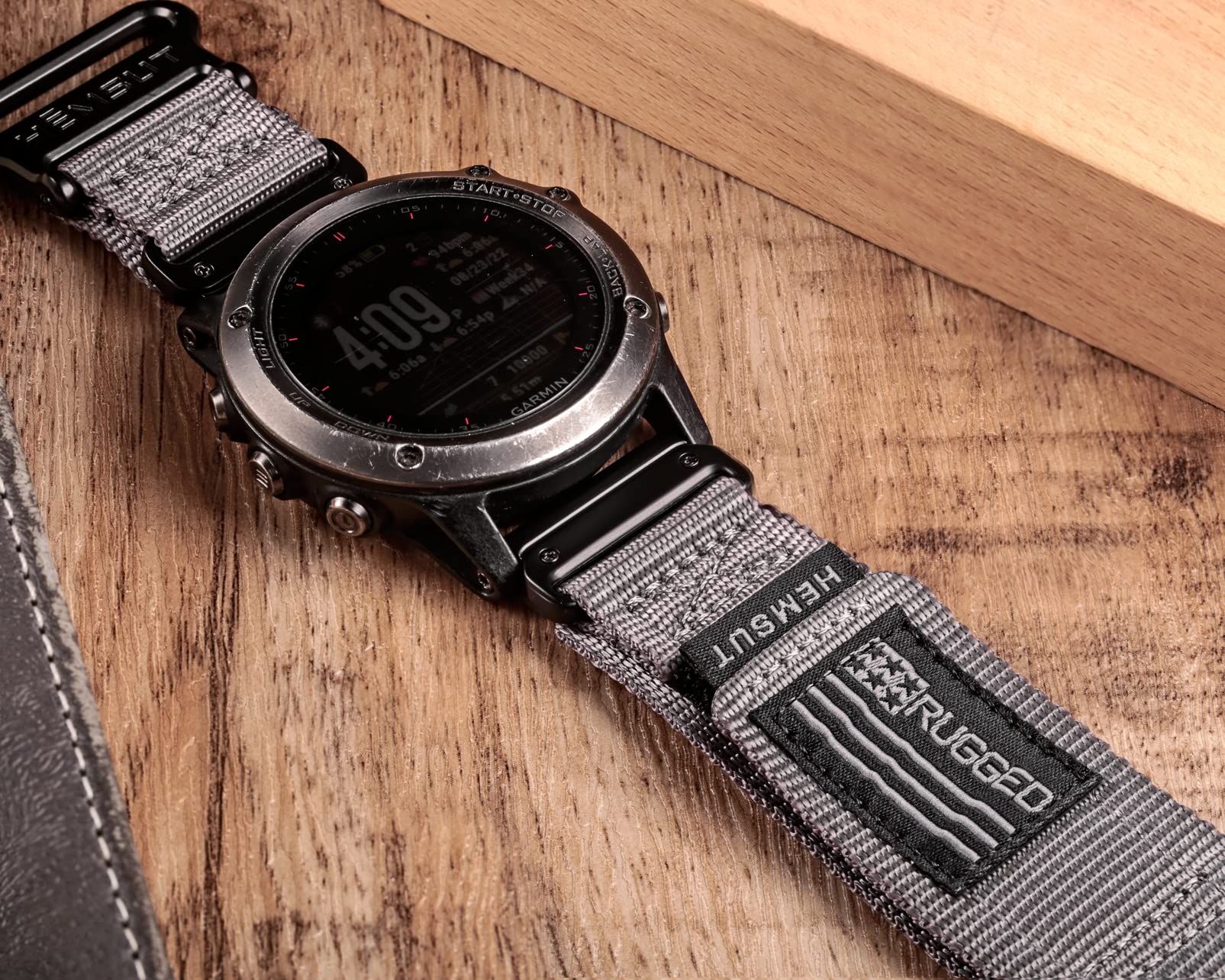 Nylon Sports Watch Band, 22mm Military Strap Compatible with Garmin Fenix 8 47mm 7 7 Pro 6 6 Pro 5 5 Plus E 47mm, MARQ Athlete Golfer Driver Captain - View 3 of 7