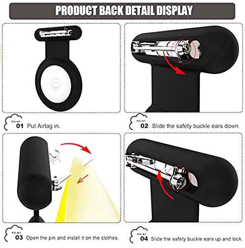AMOK Apple AirTag Holder for Kids - 4 Pack GPS Tracker Case for Children, Elderly, Backpacks & Luggage - View 7 of 8