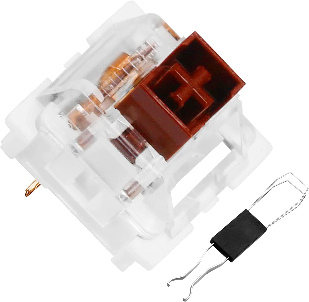 XuanGui OUTEMU (Gaote) Brown Switches, 3 Pin Keyboard Dustproof Switches DIY Replaceable Cherry MX Equivalent Keyswitch, Tactile Switches for