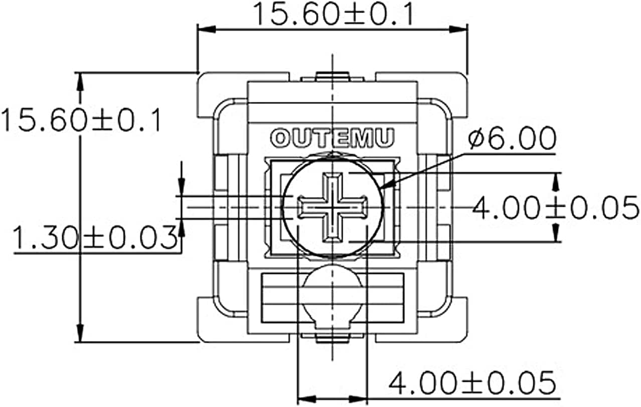 XuanGui OUTEMU (Gaote) Dustproof Keyboard Switches, 3 Pins Black Red Brown Blue*15pcs Keyswitch DIY Replaceable Cherry MX Equivalent Switches with - View 7 of 7